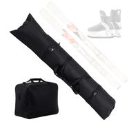 SOLARETH Bolsa De Esquí Y Bolsa, Juego De Saco De Esquí Y Bolsa, Conjunto Bolsas para De Ski Y Bolsa para 1 Par De Botas De Esquí Bolsa De Esquí con Longitud Ajustable hasta 200 Cm