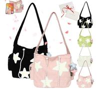 Solarix Crossbody Bag, Star Messenger Bag, Y2k Aestheic Shoulder Bag, Corduroy Tote Bag, Cute Messenger Bag for Women, Fashionable and Versatile, Commuting Cute (2PCS-4)