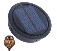 Solarleuchten Ersatzdeckel Mit LED - Wasserdichter Solarpanels Ersatz Top Für Außenlaternen | Warmweißes Licht Für Garten, Terrasse & Hof | Ersatzteil Für DIY Outdoor Laternen, Eingang, & Einfahr