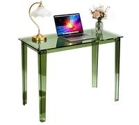 solaround Mesa de Escritorio, Acrilico Metacrilato Transparente, Secretaria Escritorio Ordenador, Pequeño (Verde, 100 cm)