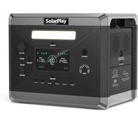 SolarPlay Estacion de energia portatil 2400W, 2160Wh Generador solar portatil Batería LiFePO4 Generador electrico,para Camping,Autocaravana,RV,Viajes,Emergencia por Fallo de (2400W)
