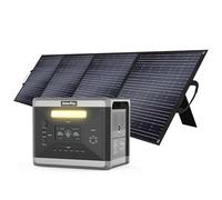 SOLARPLAY Estación de energía portátil estación de Carga 2400w, 2160wh generador Solar con 1 * 200W Panel Solar, con 12 Conexiones de Salida, generador de energía para Camping, con 5 años de garantía