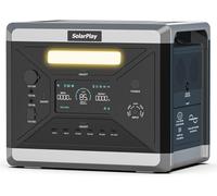 SolarPlay Estación de energía portátil Q2501,generador Solar 2160 WH Batería LiFeP04 con(4800 W Pico) 230 V,UPS, 1,5 h de Carga Completa,Apto para caravanas de Camping. (2400W)