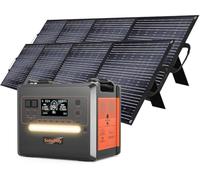 SolarPlay Q2402M Estacion de Energia Portatil,2304Wh LiFePO4,Salidas de AC de 2500W (Pico de 5000W) Generador Solar Portátil acampar al aire libre,para Viajes,Camping,Corte de Energía,2 Paneles 200W.