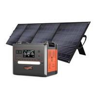 SolarPlay Q2402M Estación de Energía Portátil 2500 W, Batería LiFeP04 2304 Wh Incluir Paneles Solares de 400 W, Carga Completa Rápida 2h vía, Generador Solar para Camping, Exteriores, Emergencia