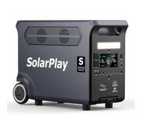 SolarPlay Q3600 Central eléctrica portátil 3600 W,Estación de energía solar 3840 Wh LiFePO4 Carga rápida 2.5h, Entrada solar 2000 W(max),UPS,Generador eléctrico portátil para hogar, (Q3600)
