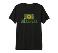 Solarpunk - Bandera de Girasol Eco Futurismo Vintage Grunge Camiseta Premium