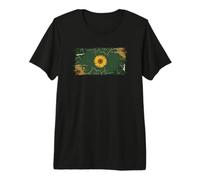 Solarpunk Bandera de Girasol Gráfico Eco Futurismo Camiseta Premium