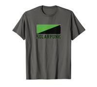 Solarpunk Bandera Tipografía Eco Anarquismo Grunge Camiseta