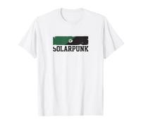 Solarpunk Bandera Tipografía Eco Futurismo Ciencia Ficción Grunge Camiseta