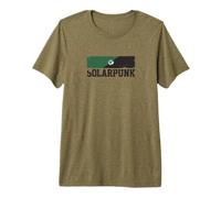Solarpunk Bandera Tipografía Eco Futurismo Ciencia Ficción Grunge Camiseta Premium
