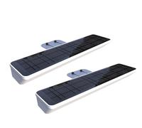 Solarsys - Juego de 2 luces solares para paneles exteriores blanco caja de 300 lúmenes, IP65 impermeable, automático atardecer al amanecer, 6000K blanco frío, para números de casa y paneles