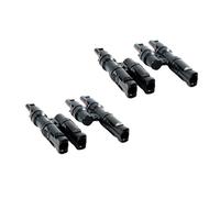 SOLARTRONICS 2 pares de conectores en Y para cable solar fotovoltaico de 2 vías, 1000 V, conector de cable solar, resistente al agua, IP67, resistente a los rayos UV