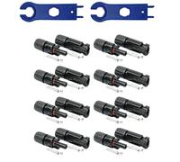 SOLARTRONICS 8 pares de conectores solares, macho/hembra, conectores de cable para panel solar IP67, resistente al agua, conector PV compatible con MC4, conector para cable solar de 4 mm² - 6 mm² con