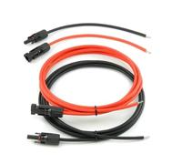 Solartronics Cable de conexión para regulador de carga, 6 mm², certificado, 15 m, cable solar rojo/negro, incluye enchufe solar y casquillo, cable adaptador para panel solar, cable fotovoltaico,