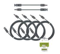SOLARTRONICS Cable solar doble pack de 4 x 10 metros 4 mm² H1Z2Z2-K Negro y Negro Conector Solar en ambos lados - Cable alargador 4 m² - Fabricado en Alemania - Incluye 0% IVA según § § 12 Abs. 3 UStG