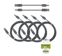 Solartronics - Cable solar H1Z2Z2-K (4 x 6 m, 4 mm²), color negro y negro, conectores solares en ambos lados, cable de extensión fotovoltaico de 4 mm², resistente a los rayos UV, fabricado en