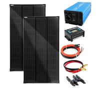 Solartronics - Conjunto completo (2 x 120 vatios, módulo solar, 1080 x 580, Ts, 1000 W, transformador de tensión 20 A, regulador de carga