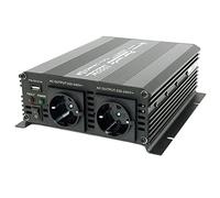 Solartronics Convertidor de Voltaje 1000-2000 Vatios Inversor de Onda Sinusoidal Modificada 24V a 230V con 90% de Eficiencia para Aplicaciones en Hogar y Vehiculo, Negro, Modelo NM100024V
