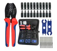 SOLARTRONICS Juego de alicates de crimpado, 10 pares de conectores solares, macho/hembra, conector para panel solar IP67, resistente al agua, conector para cable solar de 4 mm² - 6 mm² con llave