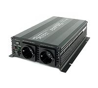 SOLARTRONICS NM 1500 - Convertidor de voltaje 12 V 230 V Sinus modificado 1500 W - 3000 W Potencia pico - Inversor de 12 V a 230 V convertidor de corriente con enchufe Schuko y USB