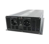 SOLARTRONICS NM4000 - Transformador de tensión (24 V, 230 V, 4000 W, Potencia máxima de 8000 W, inversor de Corriente de 24 V a 230 V, con conexión Schuko y USB)