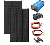 Solartronics Set Completo 2x120 Vatios Módulo Solar 1080x580, Fsd 1000W 12V Transformador de Tensión 20A Regulador de Carga