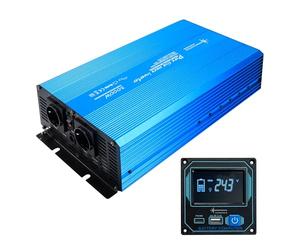 Solartronics TS3000 Transformador de Tensión 24V 230V 3000/6000 Vatios Simple Sinus Inversor 24V sobre 220V con Control Remoto
