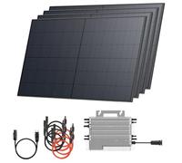 Solarway Central de energía para balcones 2000 Wp / 2000 W-800 W con Deye SUN-M200G4-EU-Q0 - Juego completo con paneles solares de 500 W, inversor y accesorios - Instalación mini-solar lista para