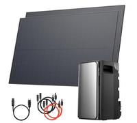Solarway® - Fuente de alimentación de balcón, 1000 Wp, 800 W, memoria de 1,9 kWh, toma completa - 1,9 kWh EcoFlow Stream Max - Kit completo - Paneles solares bifaciales de 500 W y almacenamiento