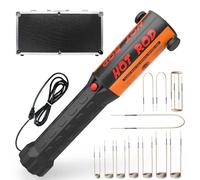 Solary Calefactor de inducción con perno de 1100 W con maletín de aluminio negro, 12 bobinas, calentador magnético de 220 V para la eliminación de tornillos oxidados y reparaciones de automóviles