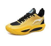 Solastride Men's Basketball Shoes Breathable Shock-Absorbing Anti Slip Wear-Resistant Rebound Sports Training Shoes(Yellow,43 EU)