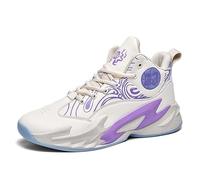 Solastride Men's Basketball Shoes with Anti Slip Wear-Resistant Shock-Absorbing Cushioning Rebound Sports Training Boots(Beije,35 EU)