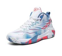 Solastride Men's Plus Size Basketball Shoes Anti Slip Wear-Resistant Grabbing Rebound Outdoor Sports Training Shoes(Blue,44 EU)