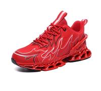 Solastride Men's Running Shoes Are Anti Slip Wear-Resistant Grab Grip Outdoor Casual Fashionable Fitness Sports Shoes(Red,43 EU)