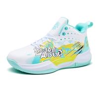 Solastride Unisex Basketball Shoes Anti Slip Wear-Resistant Cushioned Rebound Youth Leisure Sports Training Boots(Yellow,43 EU)