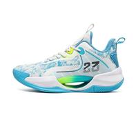 Solastride Unisex Basketball Shoes with Mesh Breathable Shock-Absorbing Anti Slip Wear-Resistant Outdoor Sports Boots(Blue,36 EU)