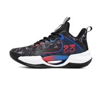 Solastride Unisex Basketball Shoes with Mesh Breathable Shock-Absorbing Anti Slip Wear-Resistant Outdoor Sports Boots(Black,36 EU)