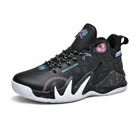 Solastride Zapatillas de Baloncesto for Hombre con diseño de caña Alta, Antideslizantes y amortiguadoras, Botas Deportivas envolventes de Moda(Black,38 EU)