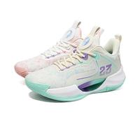 Solastride Zapatillas de Baloncesto Unisex con Malla Transpirable, amortiguadoras, Antideslizantes y Resistentes al Desgaste, Botas Deportivas for Exteriores(Green Pink,37 EU)