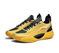 Solastride Zapatillas de Baloncesto Unisex Transpirables, Antideslizantes, Resistentes al Desgaste, con absorción de Impactos y Agarre de Rebote, Zapatillas Deportivas for jóvenes(Yellow,43 EU)