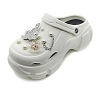 Solaud Plataforma Zuecos para Mujer Alta Plataforma Zueco Sandalias Clásico Cómodo Slip On Slide Cuña Jardín