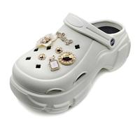 Solaud Plataforma Zuecos para Mujer Alta Plataforma Zueco Sandalias Clásico Cómodo Slip On Slide Cuña Jardín