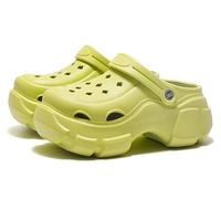 Solaud Zuecos de Plataforma para Mujer Bloqueo de Color Suave Cómodo Antideslizante Tacón Alto Exterior Playa Piscina Jardín Zuecos Sandalias