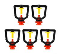 Solaughguy 5 boquillas de nebulización giratorias para sistemas de riego por goteo - Pulverizador ajustable de 360°, caudal de 50-90 L/H, cobertura de 1,6-2 m, plástico PP y ingeniería, 4 mm