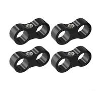 Solaughguy Abrazadera separadora de manguera para tubería de combustible 8AN de 16 mm, montaje de doble agujero, aluminio negro, compatible con tubos de combustible, aceite, freno, aire y agua, para