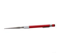 Solaughguy Afilador de bolsillo para caña de esmeril para anzuelos de pesca, cuchillos, tijeras y herramientas al aire libre - Acero inoxidable con clip de camisa, 23 cm de longitud extendida, rojo