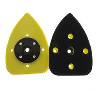 Solaughguy Almohadilla de respaldo triangular de 100 x 70 mm para moler y pulir, poliuretano + almohadilla de lijado de metal con densidad regular, herramienta abrasiva de repuesto suave para potencia