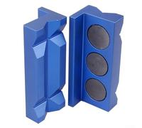 Solaughguy Almohadillas de aluminio de 4 x 1.6 x 1.2 pulgadas, insertos protectores de mandíbula de tornillo de banco para prensas y abrazaderas de carpintería, diseño ranurado con imanes integrados