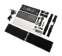 Solaughguy Analizador de espectro musical LED de 32 bits estéreo VU con pantalla de señal de audio FFT real, alimentación por USB de 5 V CC, 8 niveles de brillo, para audio DIY (rojo)